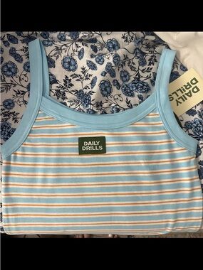 Daily Drills Bondi Stripe Tank *manufacturing issue, read description*